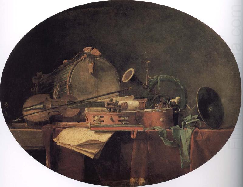 Jean Baptiste Simeon Chardin Folk instruments china oil painting image